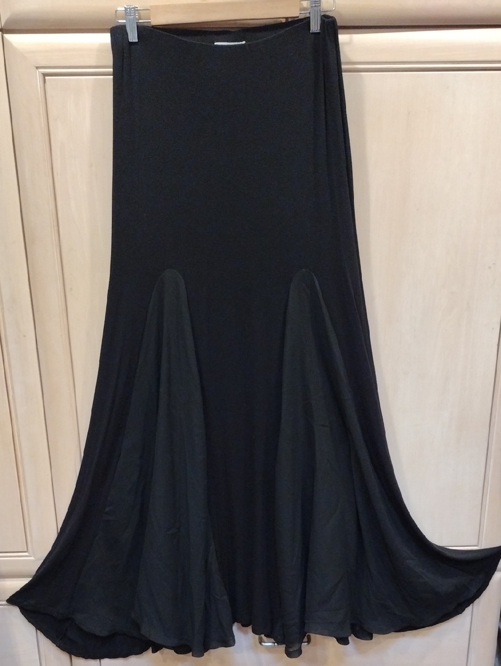 Sans Souci Black Mesh Panel Maxi Skirt